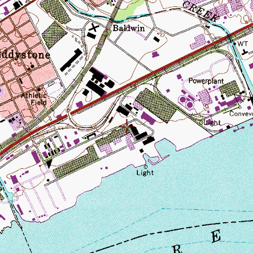 Topographic Map of Borough of Eddystone, PA