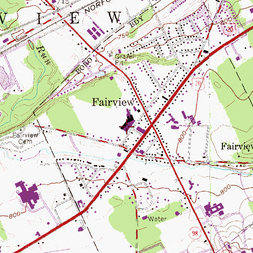 Topographic Map of Borough of Fairview (historical), PA