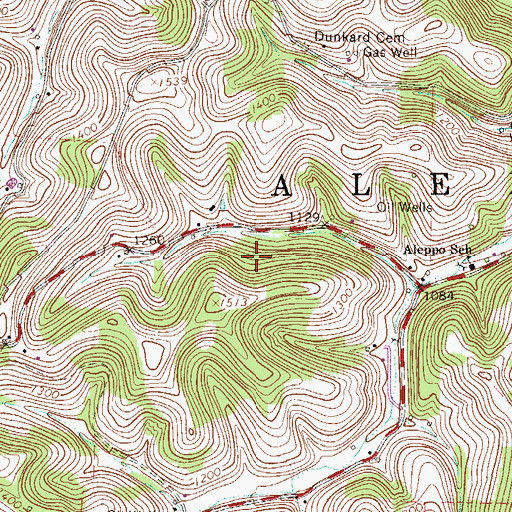 Topographic Map of Township of Aleppo, PA