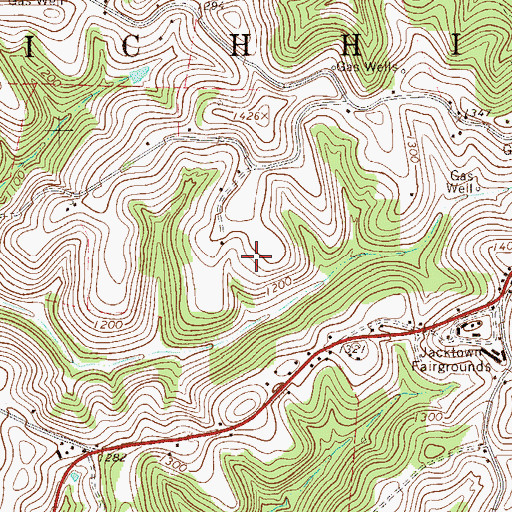 Topographic Map of Township of Richhill, PA