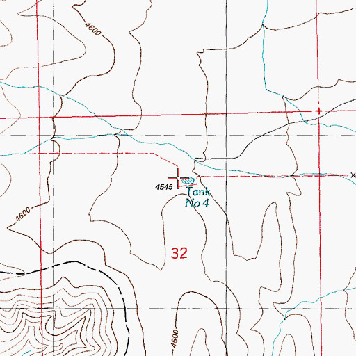 Topographic Map of Tank Number Four, AZ