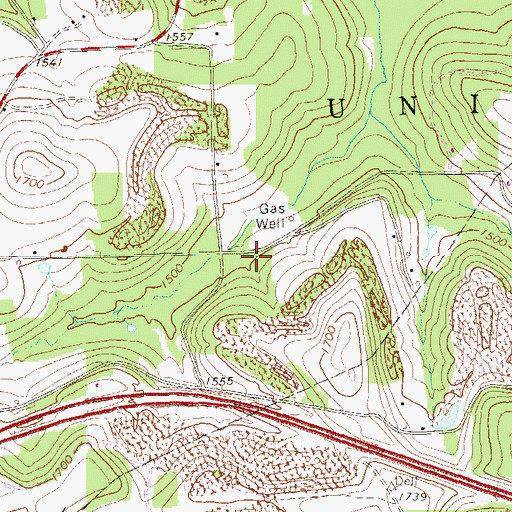 Topographic Map of Township of Union, PA