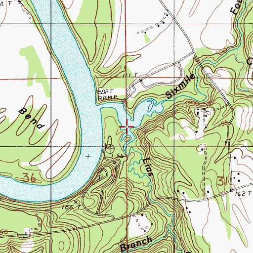 Topographic Map of Lias Creek, AL