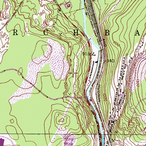 Topographic Map of Borough of Archbald, PA