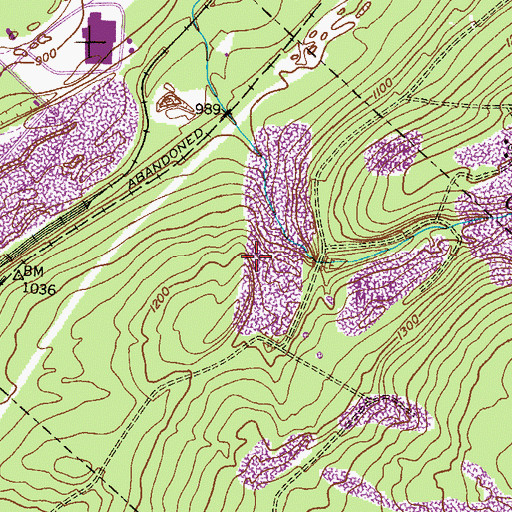 Topographic Map of Borough of Olyphant, PA