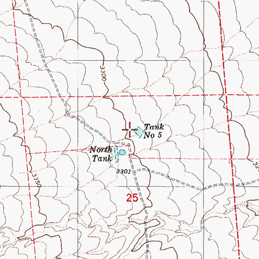 Topographic Map of Tank Number Five, AZ