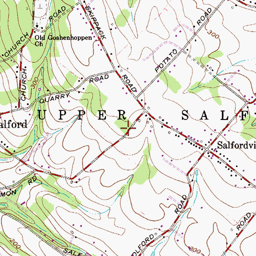 Topographic Map of Township of Upper Salford, PA