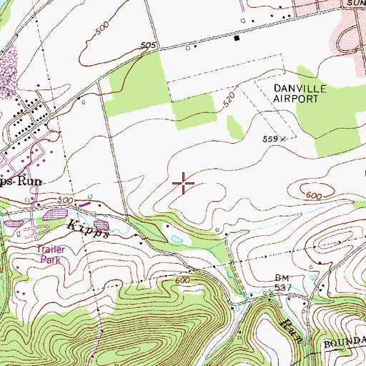 Topographic Map of Borough of Riverside, PA