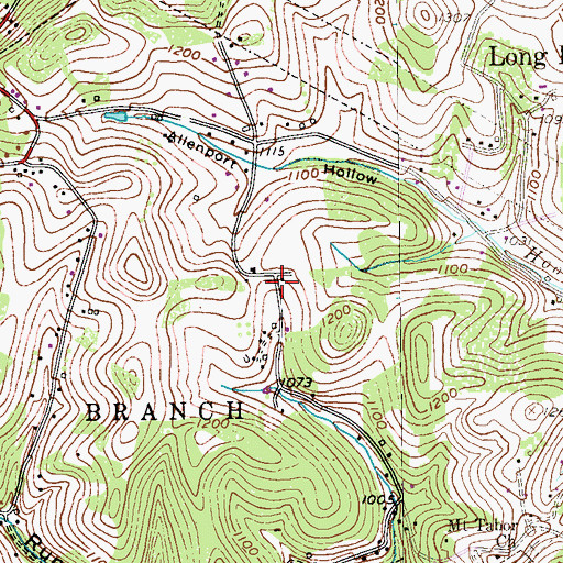 Topographic Map of Borough of Long Branch, PA