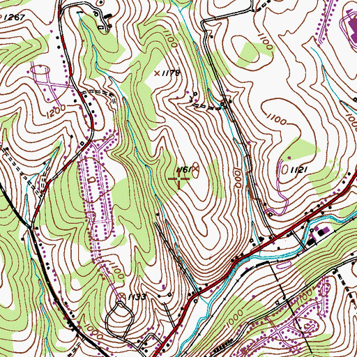 Topographic Map of Borough of Manor, PA