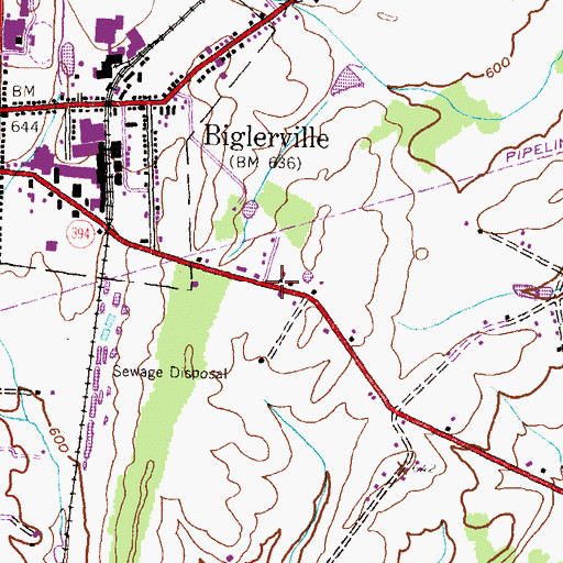 Topographic Map of Township of Butler, PA