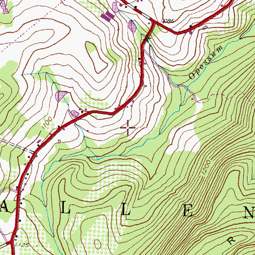 Topographic Map of Township of Menallen, PA