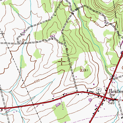 Topographic Map of Township of Tyrone, PA
