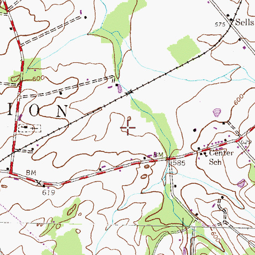 Topographic Map of Township of Union, PA