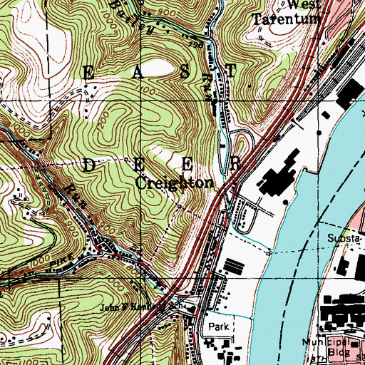 Topographic Map of Township of East Deer, PA