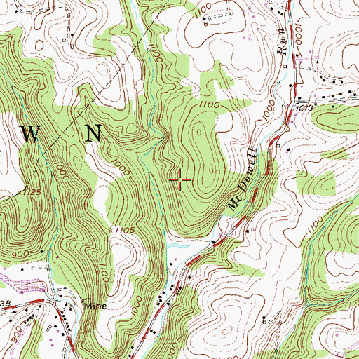 Topographic Map of Township of Fawn, PA