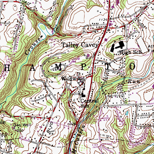 Topographic Map of Township of Hampton, PA