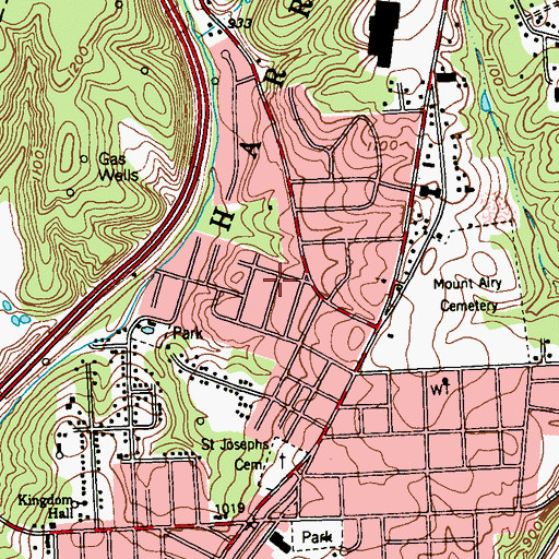 Topographic Map of Township of Harrison, PA