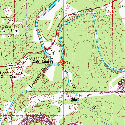 Topographic Map of Lick Branch, AL