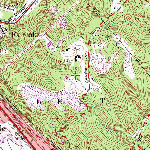 Topographic Map of Township of Leet, PA