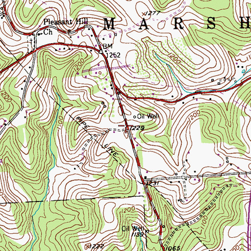 Topographic Map of Township of Marshall, PA