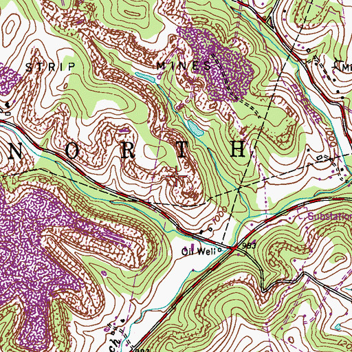 Topographic Map of Township of North Fayette, PA
