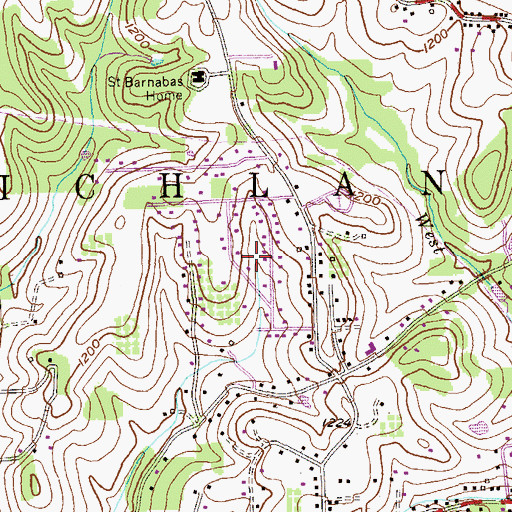 Topographic Map of Township of Richland, PA