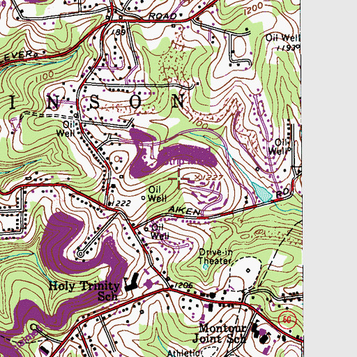 Topographic Map of Township of Robinson, PA