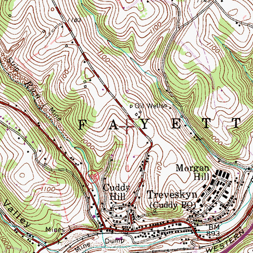 Topographic Map of Township of South Fayette, PA