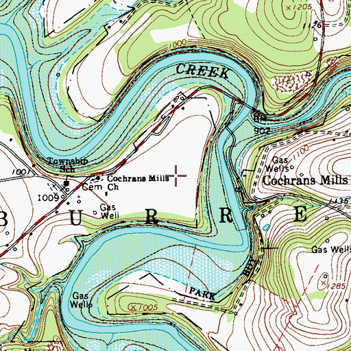 Topographic Map of Township of Burrell, PA
