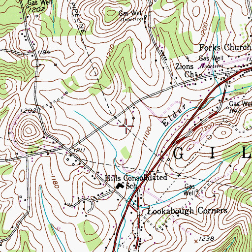 Topographic Map of Township of Gilpin, PA