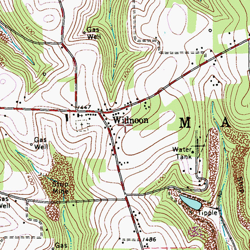 Topographic Map of Township of Madison, PA