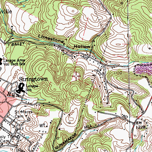 Topographic Map of Township of Manor, PA