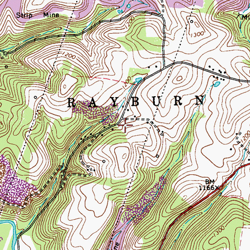 Topographic Map of Township of Rayburn, PA