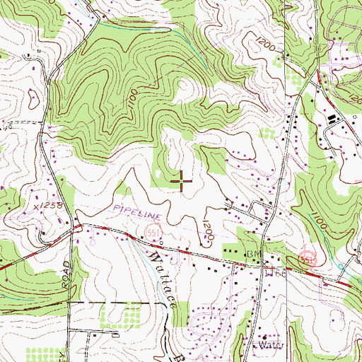 Topographic Map of Township of Big Beaver (historical), PA