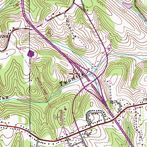 Topographic Map of Township of Brighton, PA