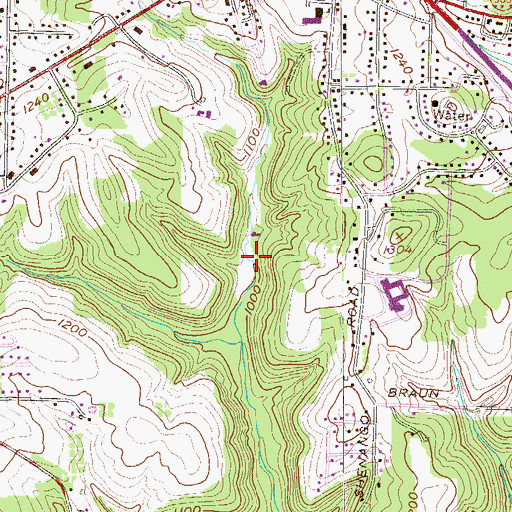 Topographic Map of Township of Chippewa, PA