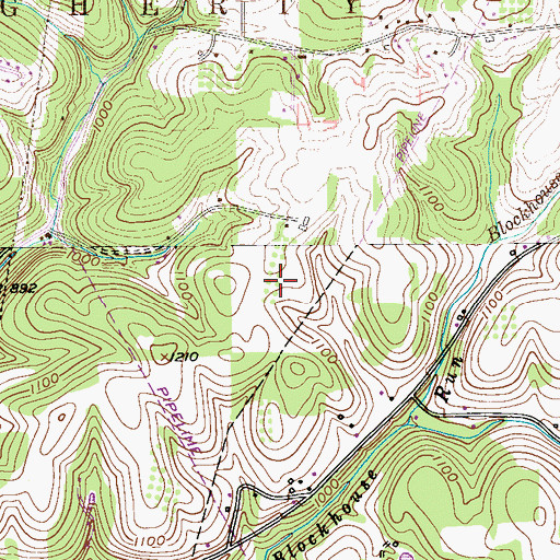 Topographic Map of Township of Daugherty, PA