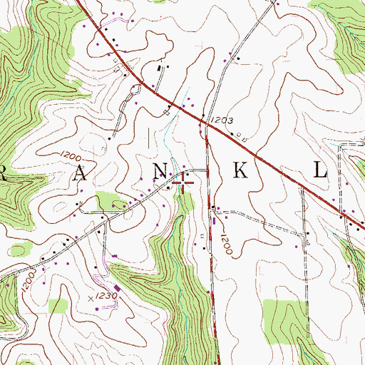 Topographic Map of Township of Franklin, PA