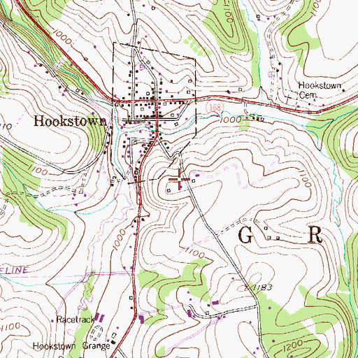 Topographic Map of Township of Greene, PA