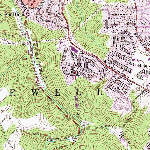 Topographic Map of Township of Hopewell, PA