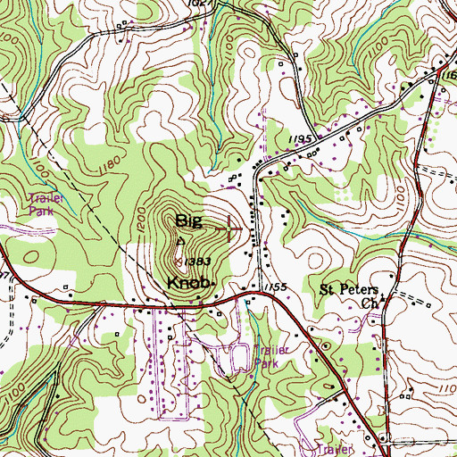 Topographic Map of Township of New Sewickley, PA