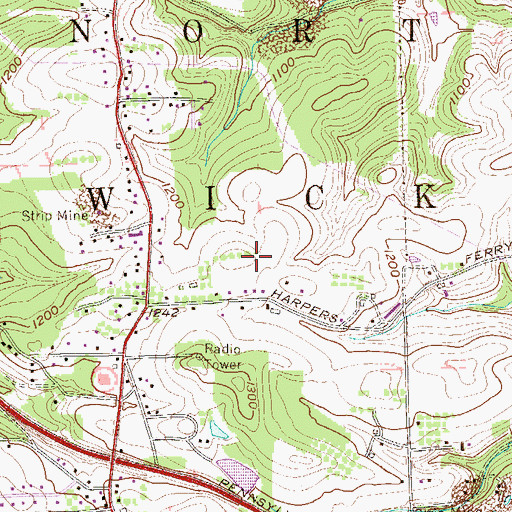 Topographic Map of Township of North Sewickley, PA