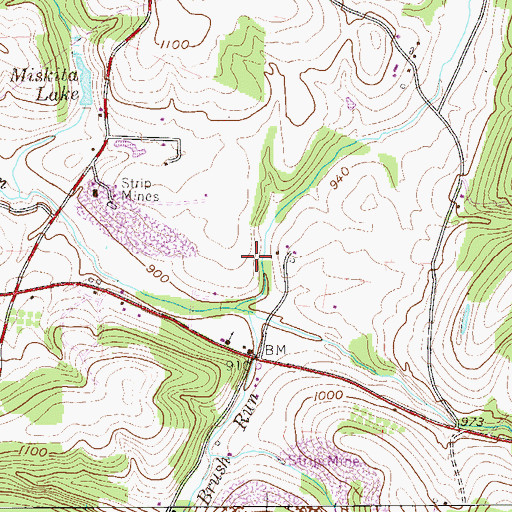 Topographic Map of Township of South Beaver, PA