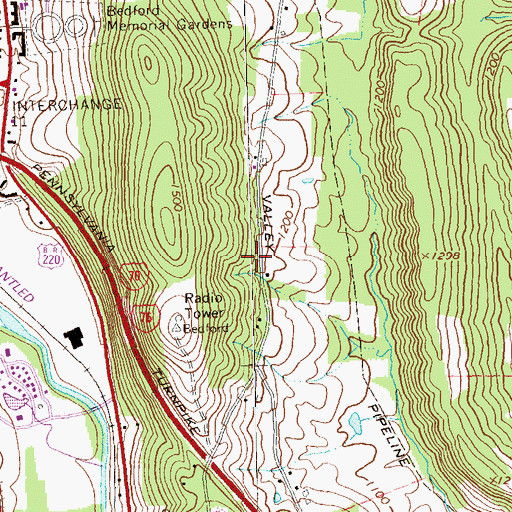 Topographic Map of Township of Bedford, PA