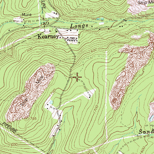 Topographic Map of Township of Broad Top, PA