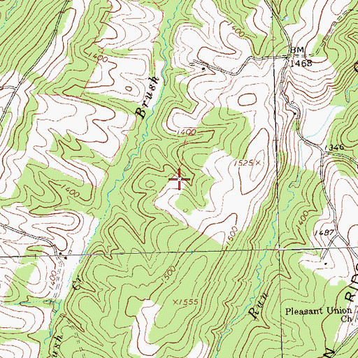 Topographic Map of Township of Monroe, PA