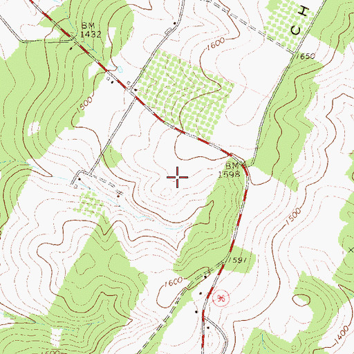 Topographic Map of Township of Napier, PA