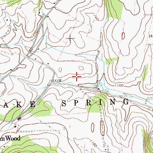 Topographic Map of Township of Snake Spring, PA