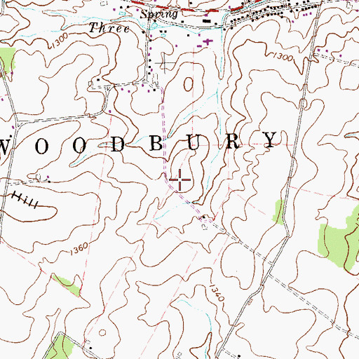 Topographic Map of Township of South Woodbury, PA